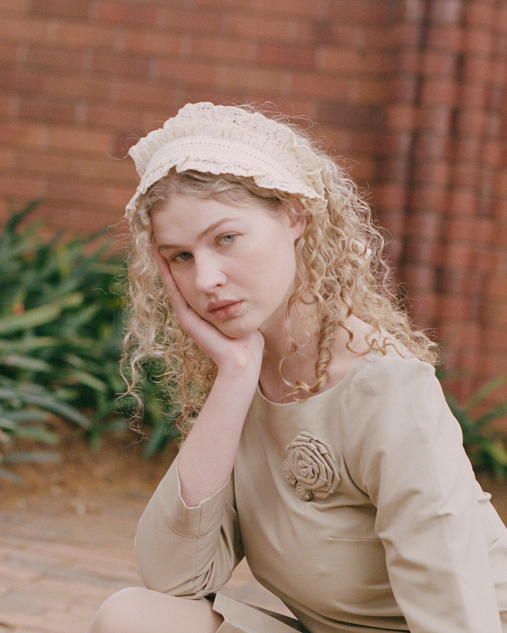 Lace Layer Headband - Porcelain