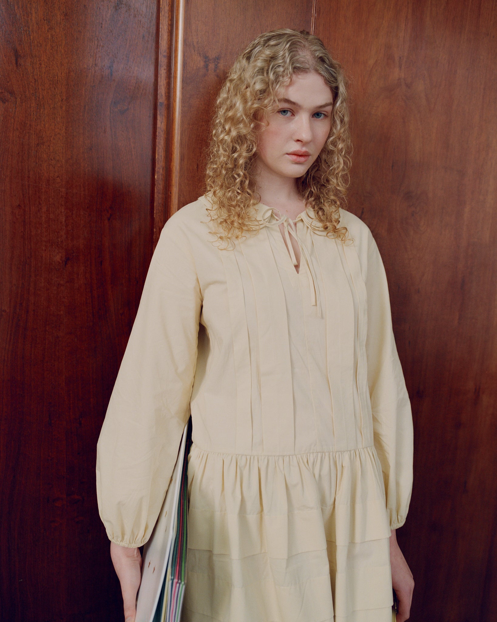 Tiered Collar School Dress - Butternut