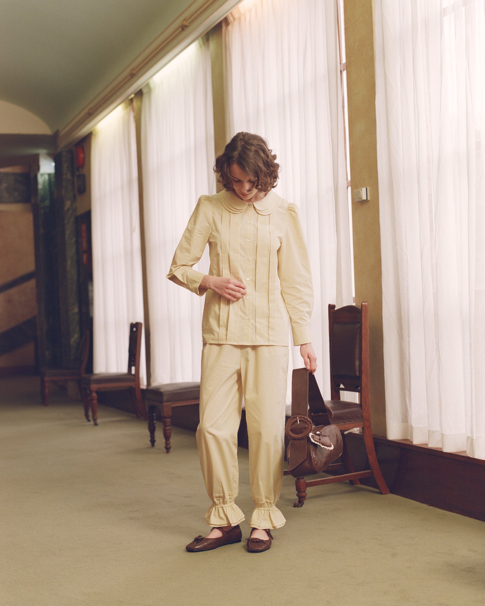 Tiered Collar School Shirt - Butternut