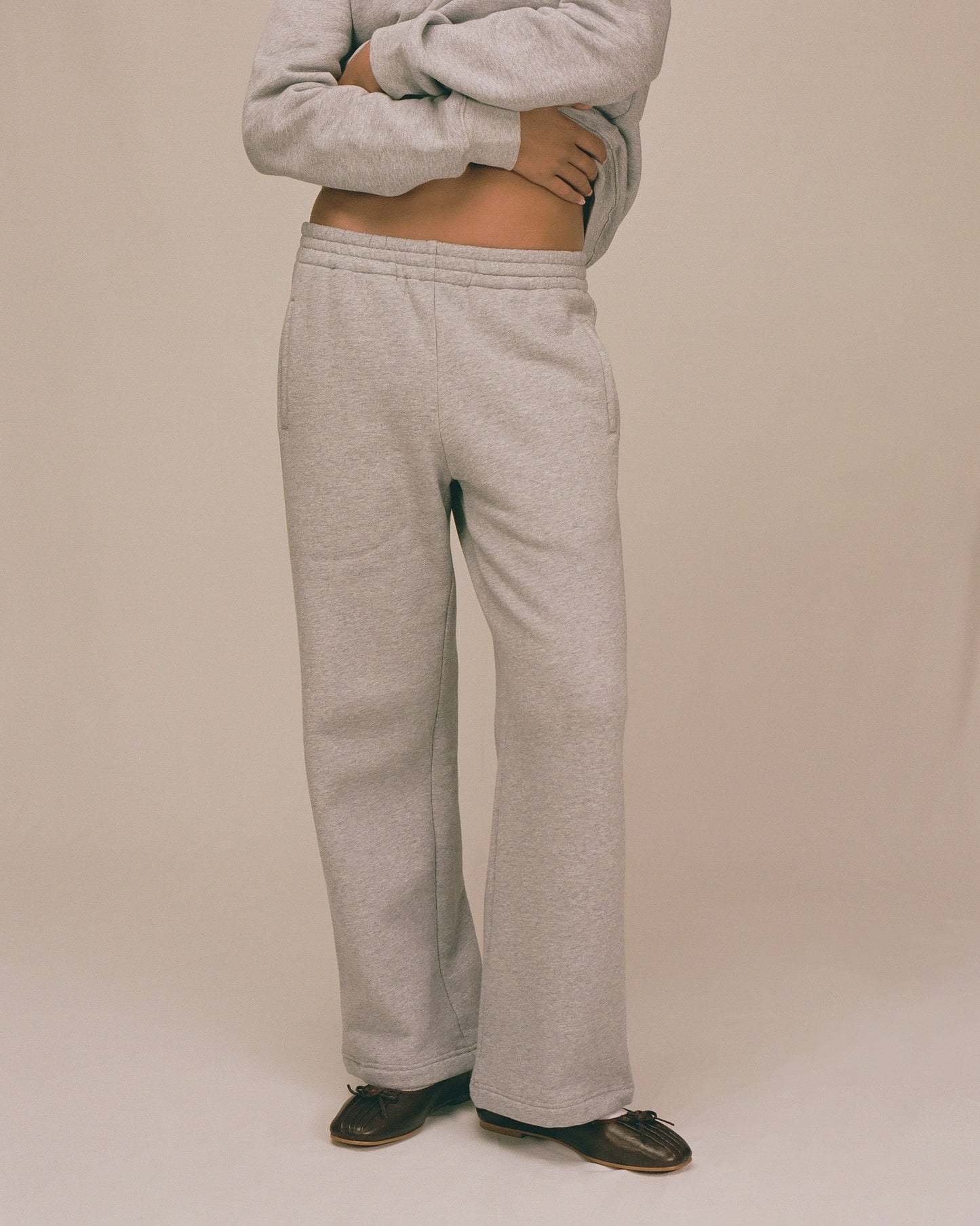Frill Fleece Lounge Pants - Grey