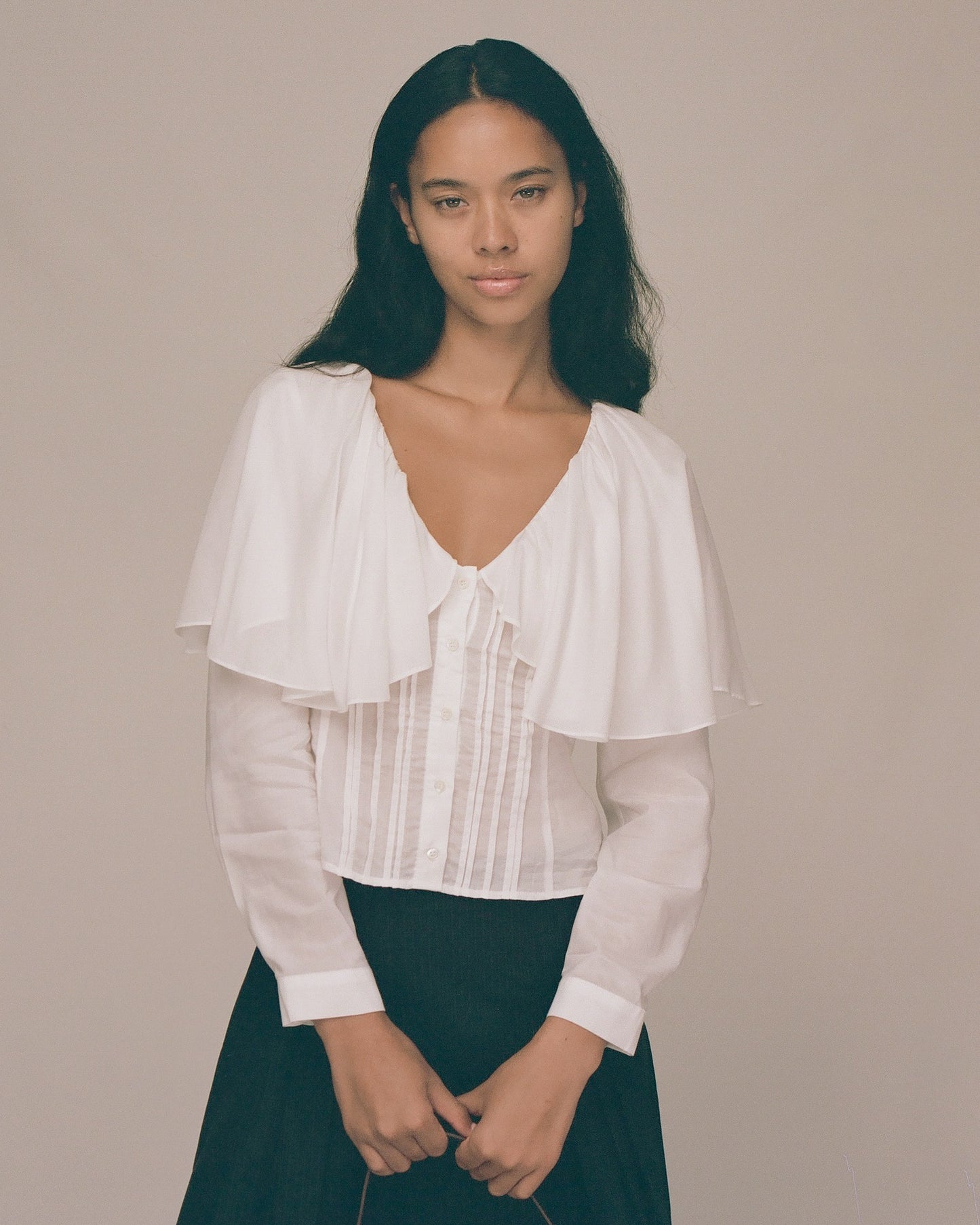Capelet Shirt - White
