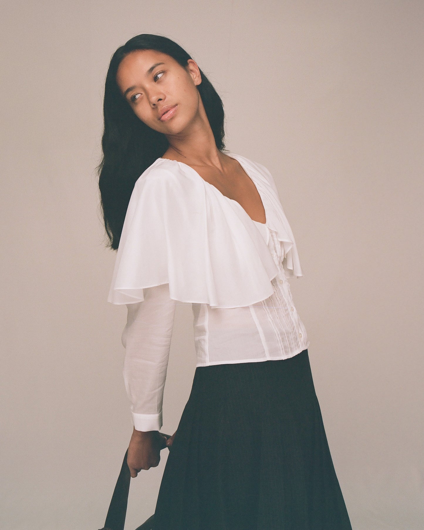 Capelet Shirt - White