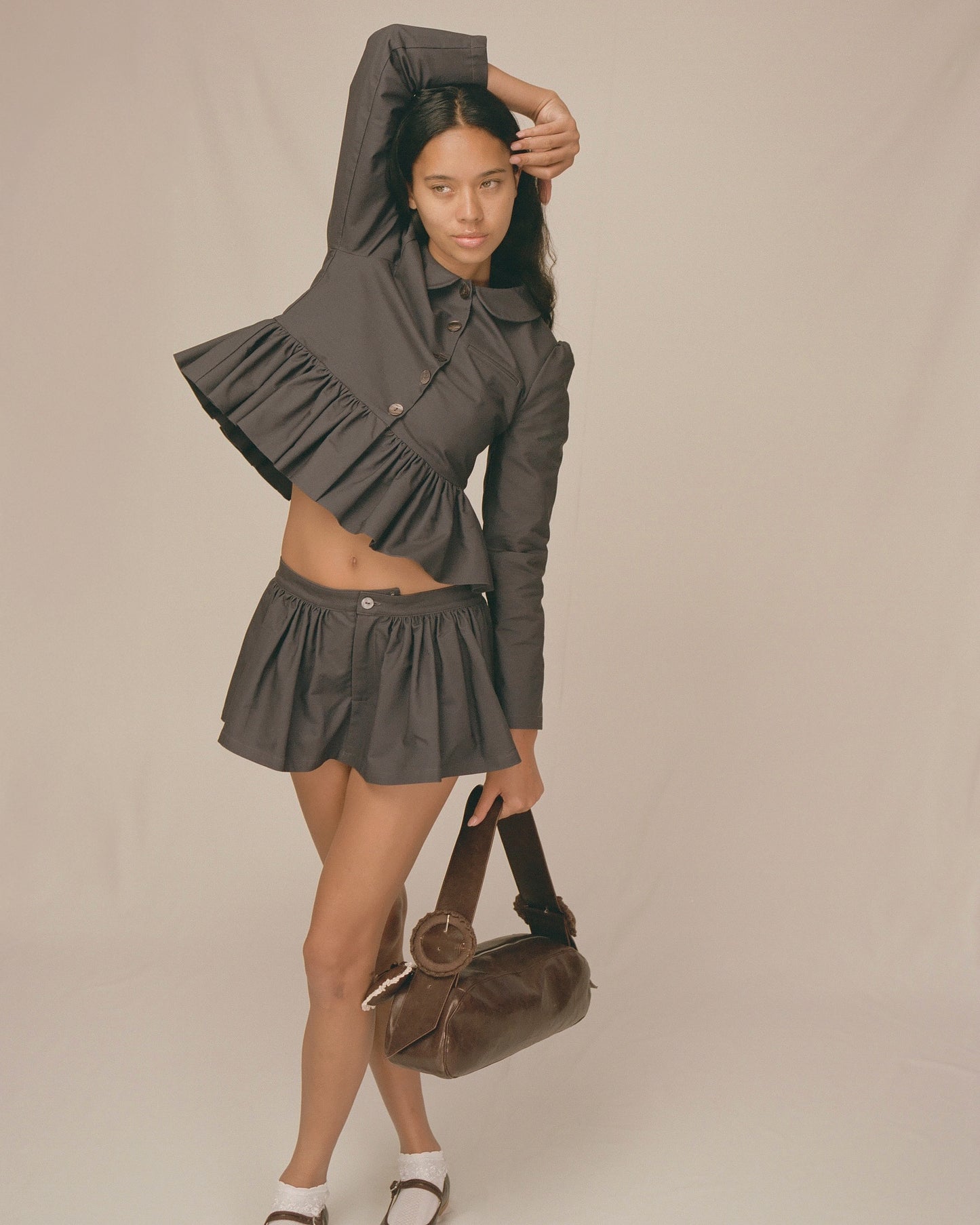 Petal Peplum Jacket - Ink