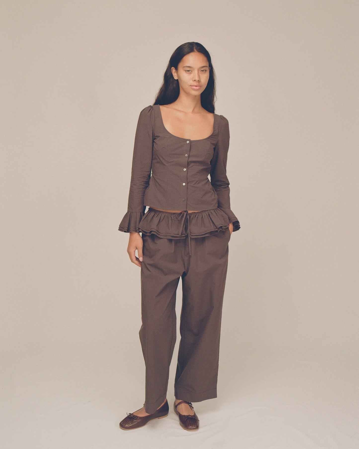 Bellcuff Blouse - Shadow