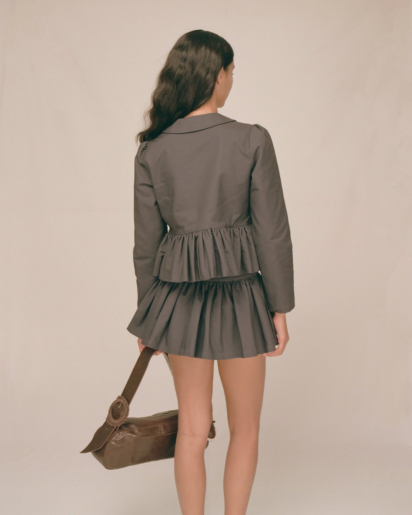 Petal Peplum Jacket - Ink