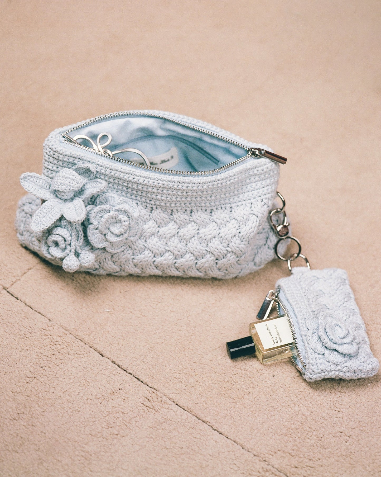 Crochet Garden Cosmetics Bag - Bluewishes
