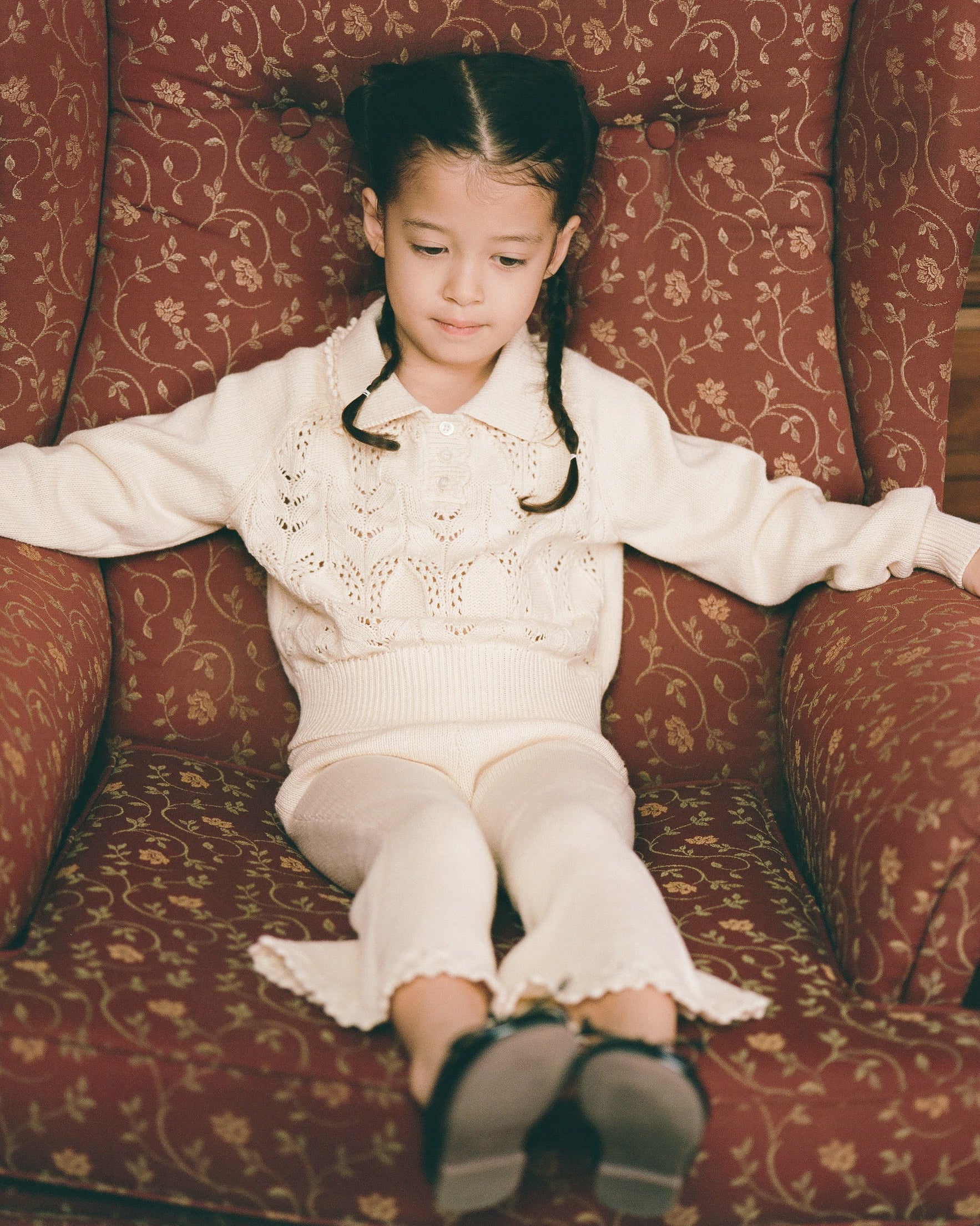 【新品未使用】Lil lace knit tops（ivory） Celeste Knit Top with Lace - Pearled Ivory - Ulla Johnson