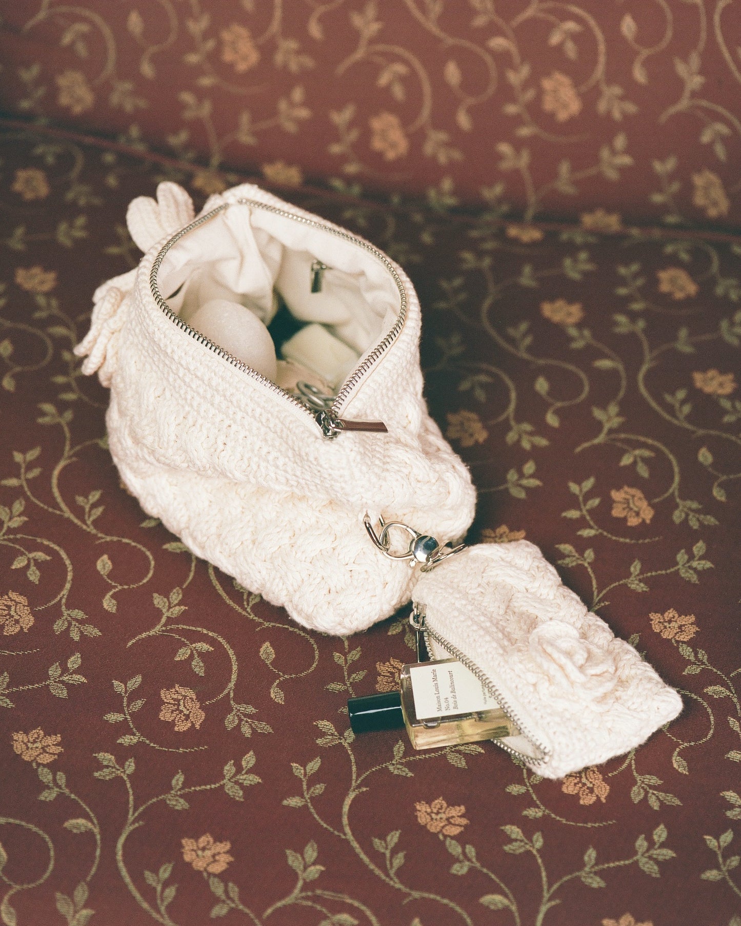 Crochet Garden Keepsake Bag - Porcelain