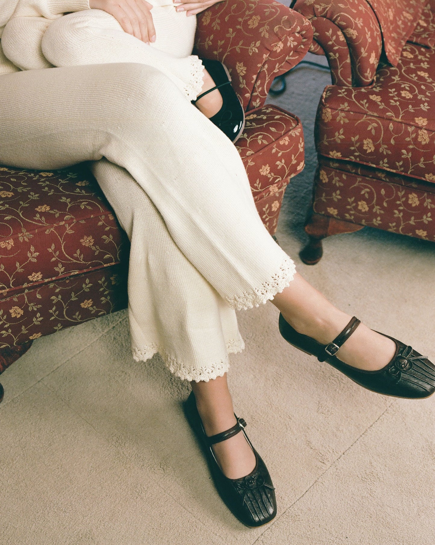 Lace Knit Pant - Porcelain