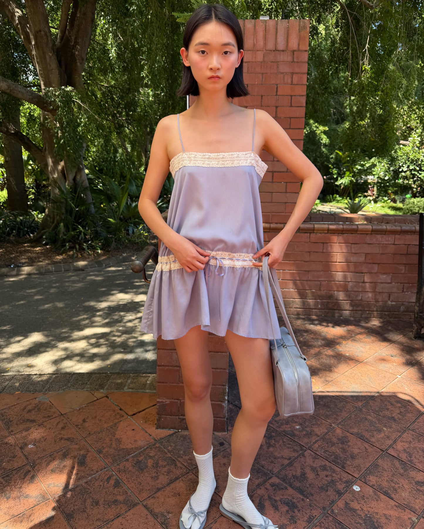 lace ribbon dress Dresses: Lace Ribbon Dress - Wisteria