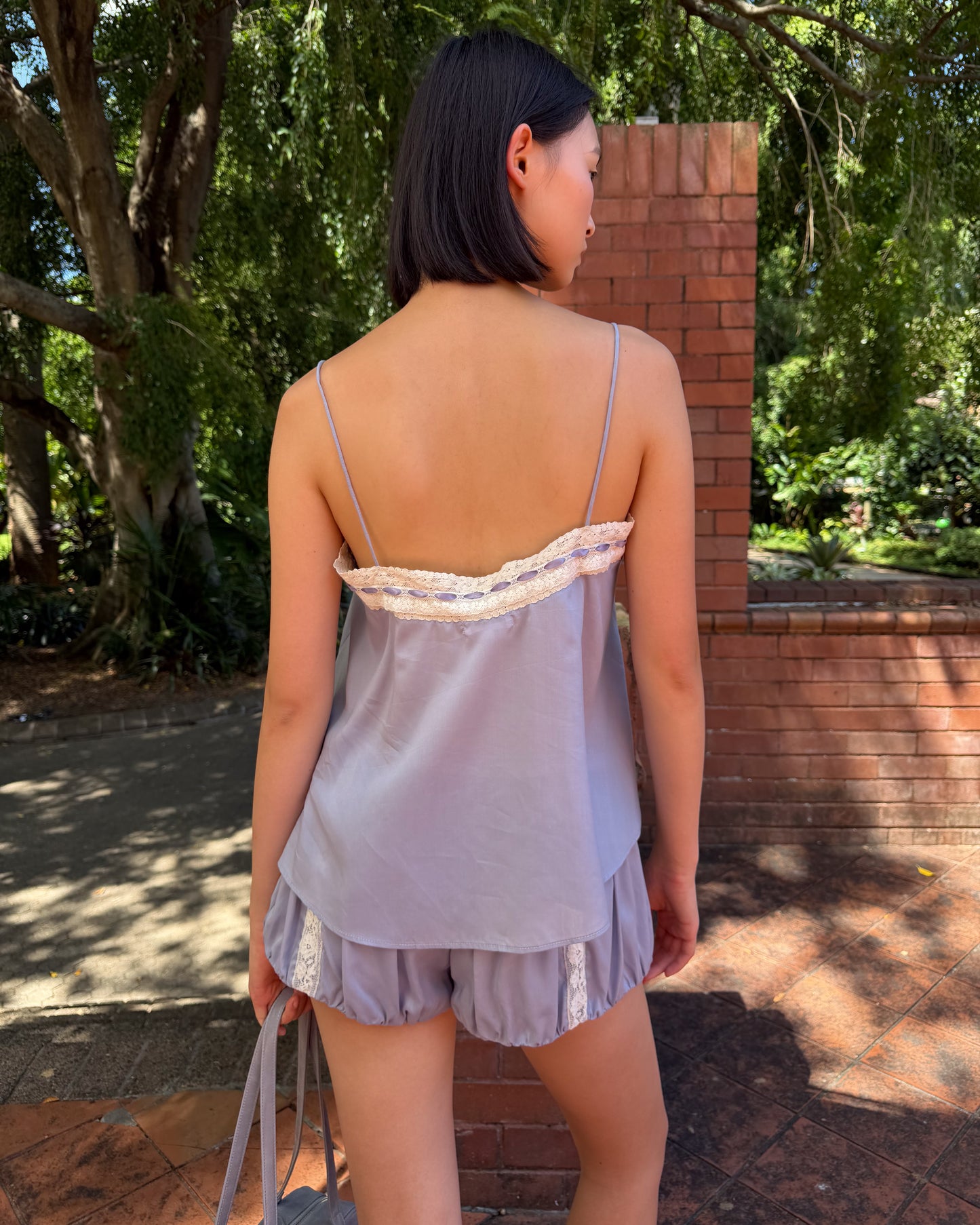 Lace Ribbon Cami - Wisteria