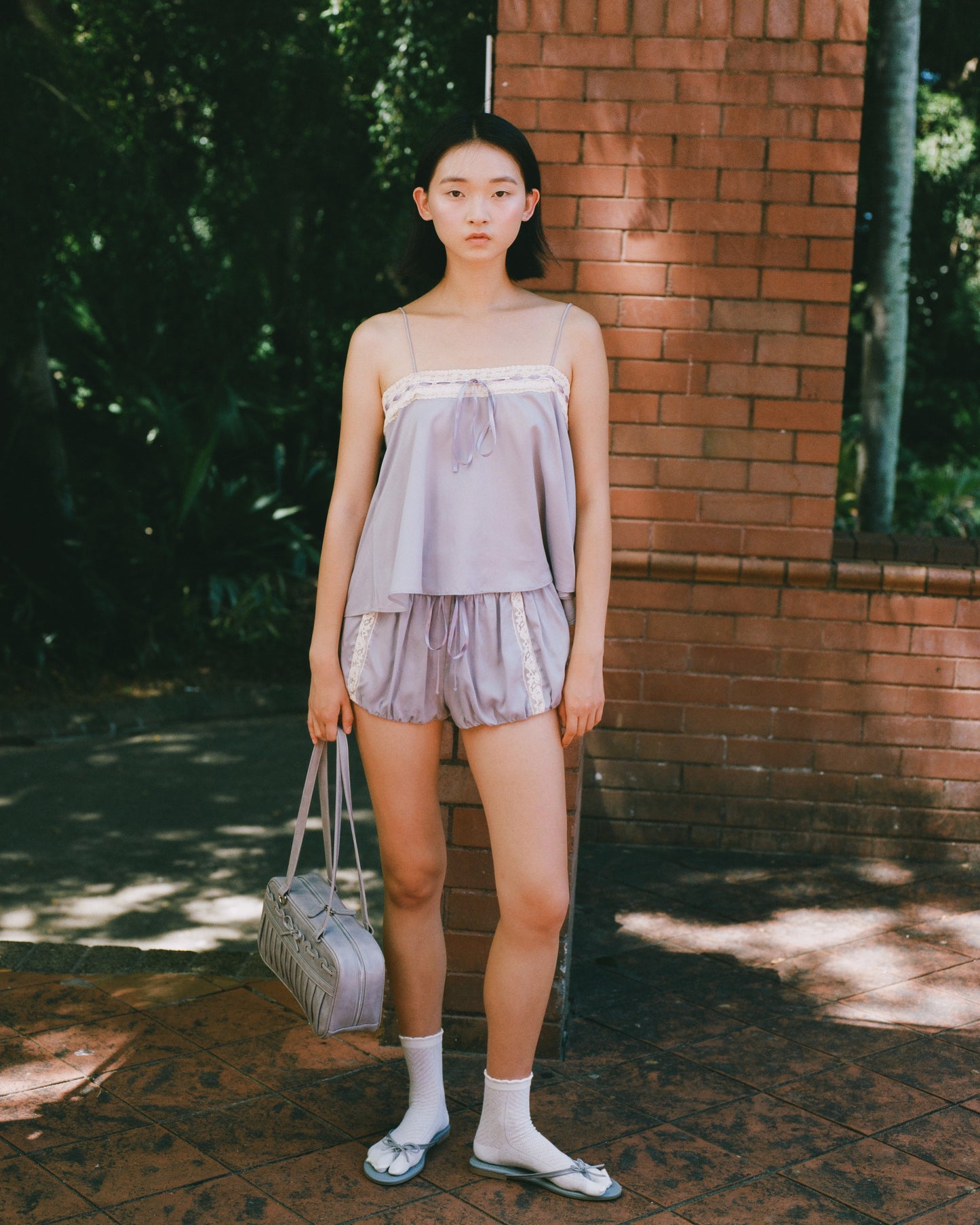 Lace Ribbon Cami - Wisteria