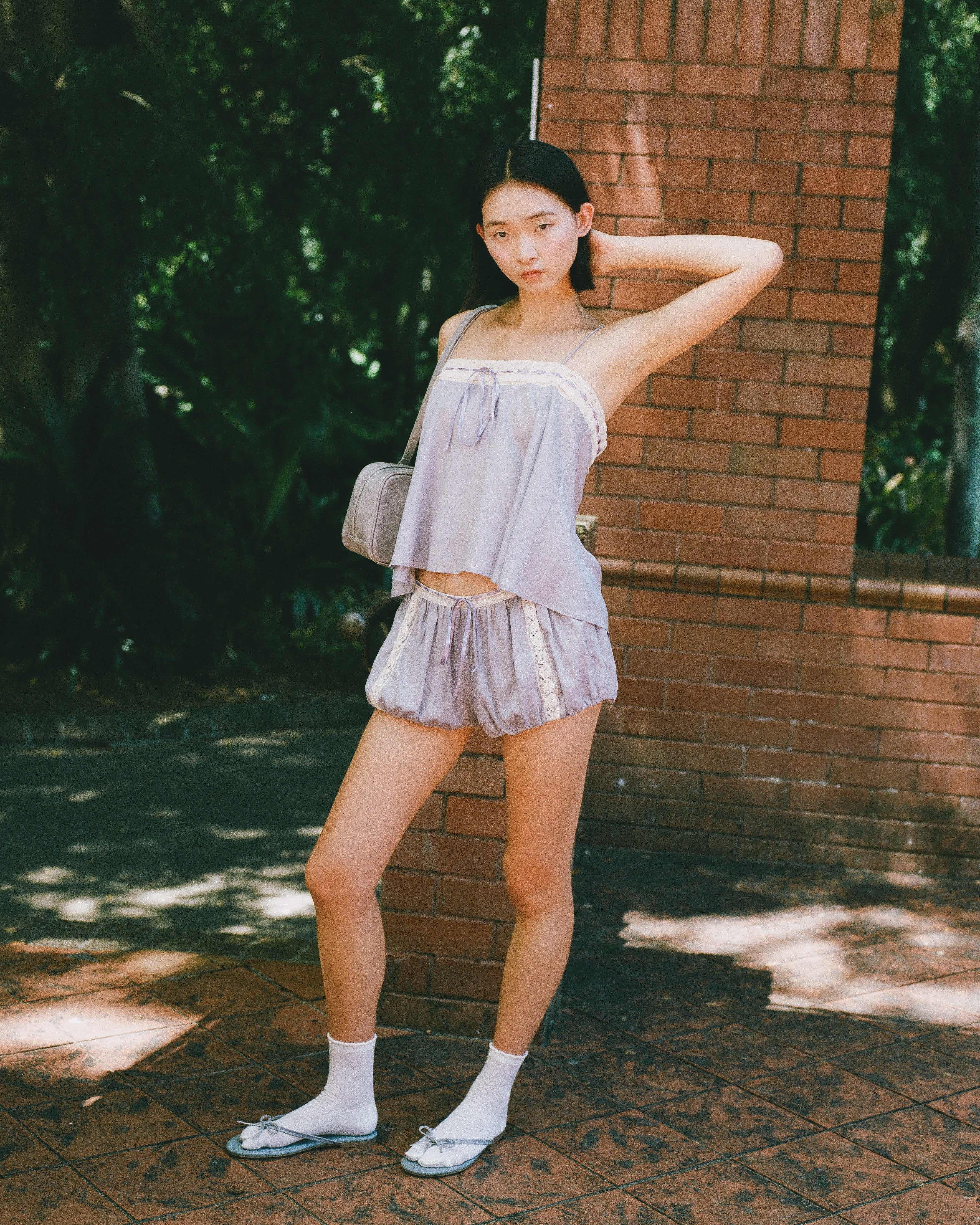 Tops: Lace Ribbon Cami - wisteria - My mum made it – MY MUM MADE IT