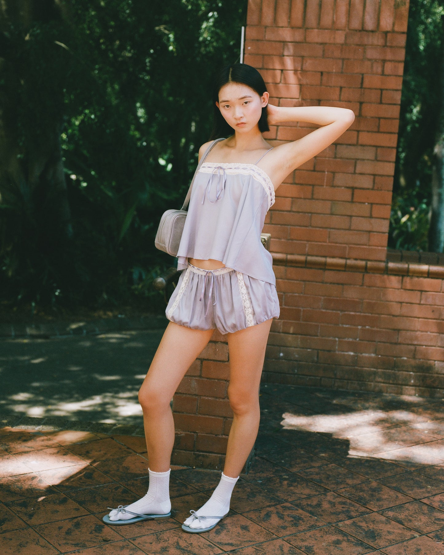 Lace Ribbon Cami - Wisteria