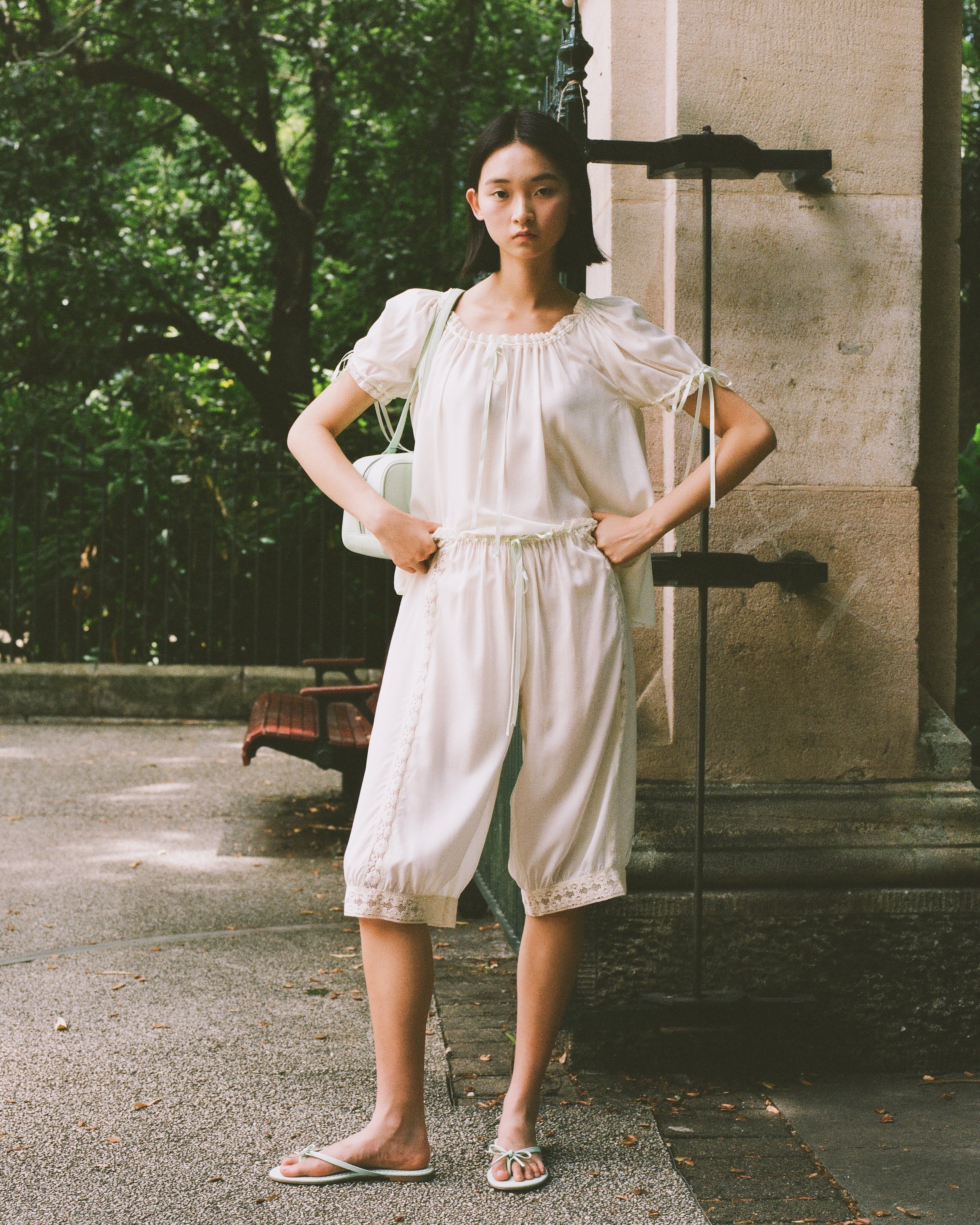 Pants: Aurelie Bloom Pants - Vintage White - My mum made it – MY