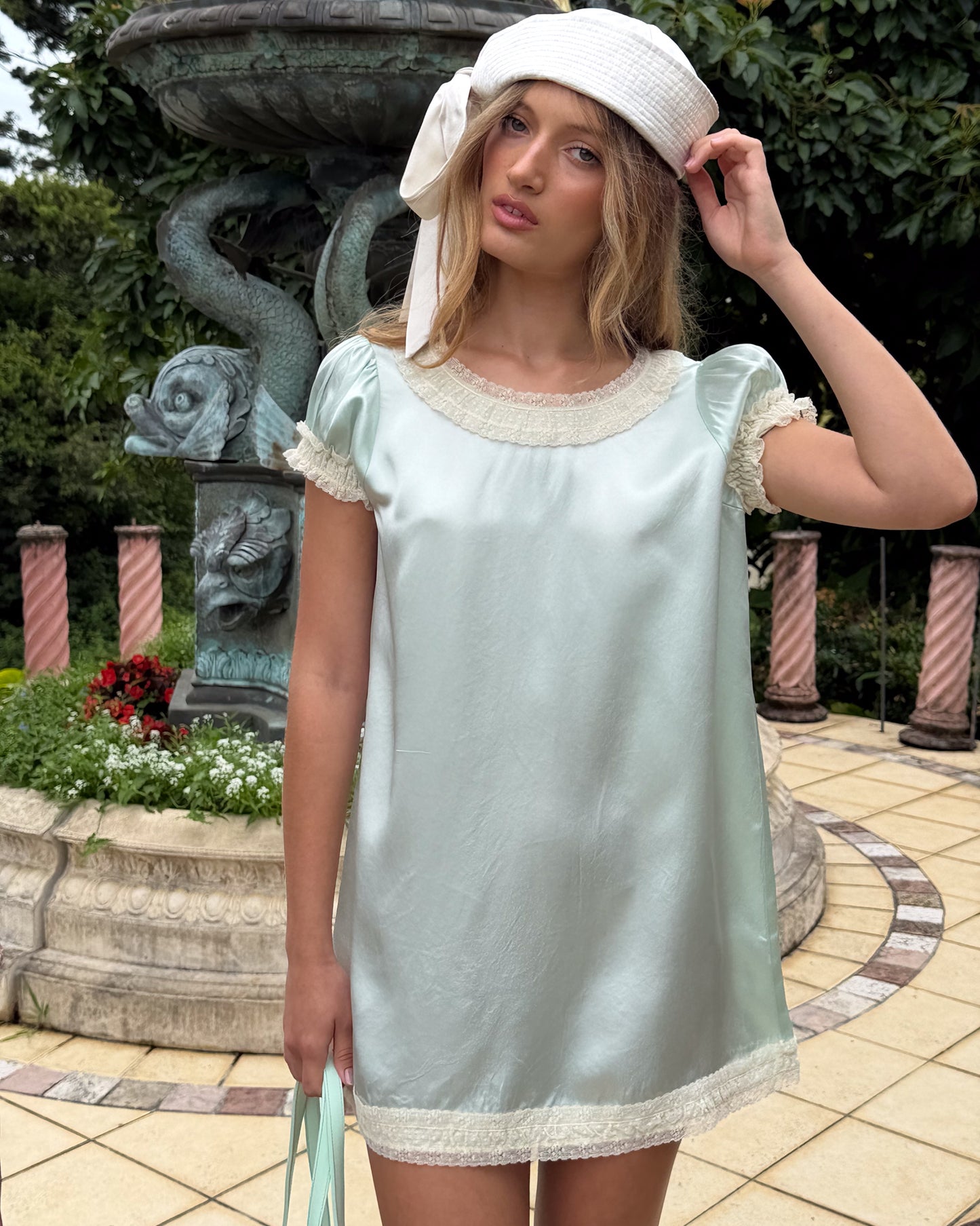 Lace-Trim Daydream Dress - Mint