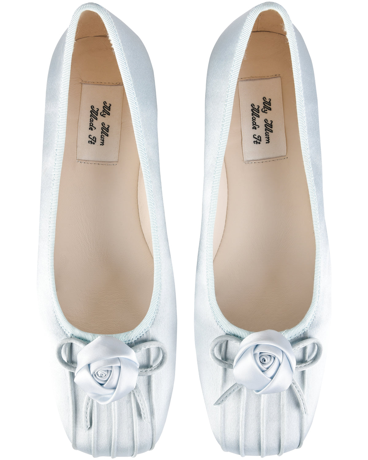 Rosette Silk Ballet Pumps Bluewishes