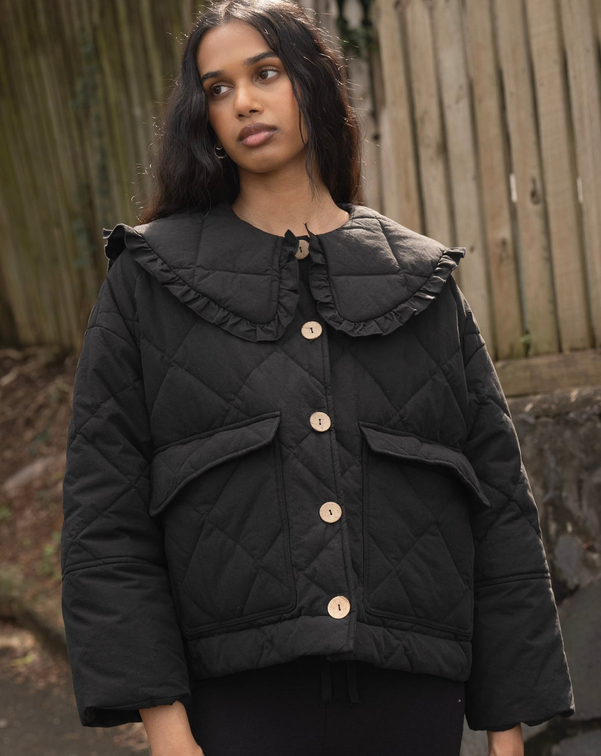 Darcy Frill Jacket - Obsidian