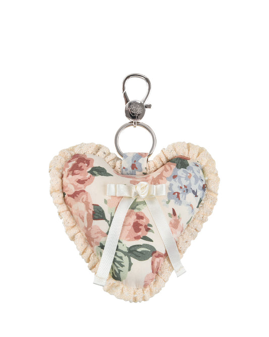Rosette Heart Keychain - Secret Garden