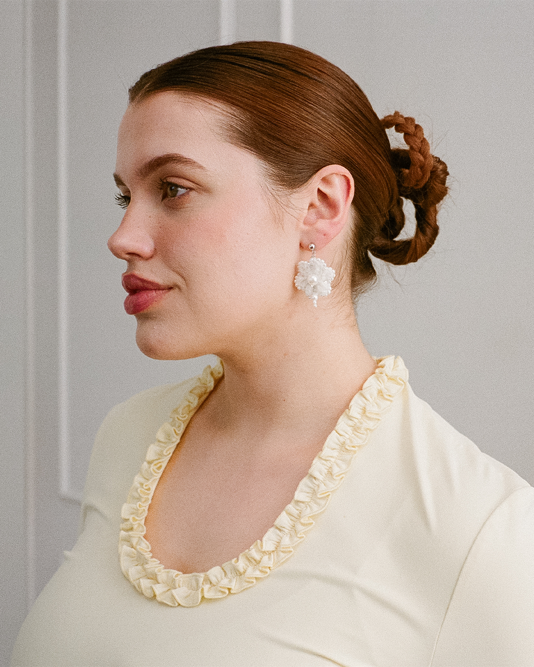 My Mum Made It - Crochet Pearl Flower Earrings