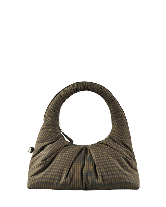 Mini Pleat Puffer Tote - Ivy Check