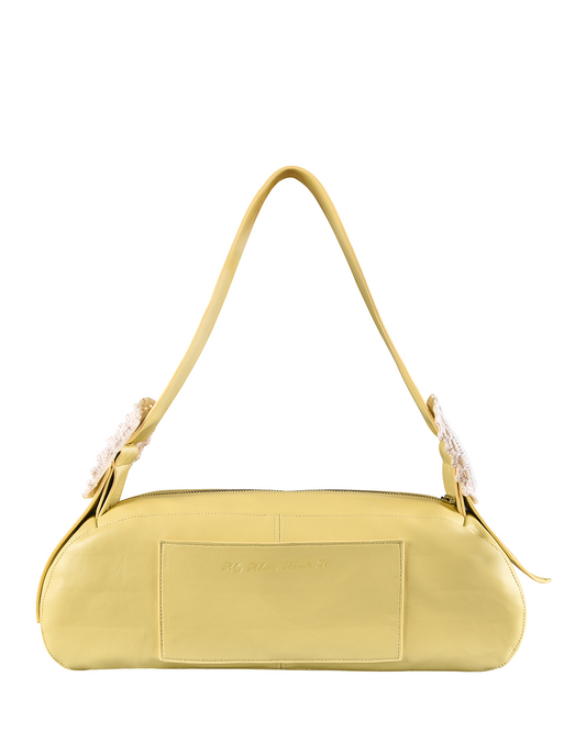 Leather Crochet Buckle Bag - Marigold