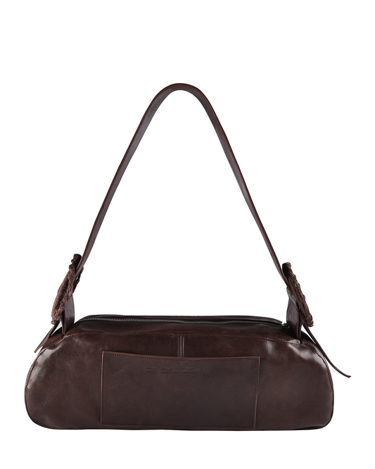 Leather Crochet Buckle Bag - Saddle