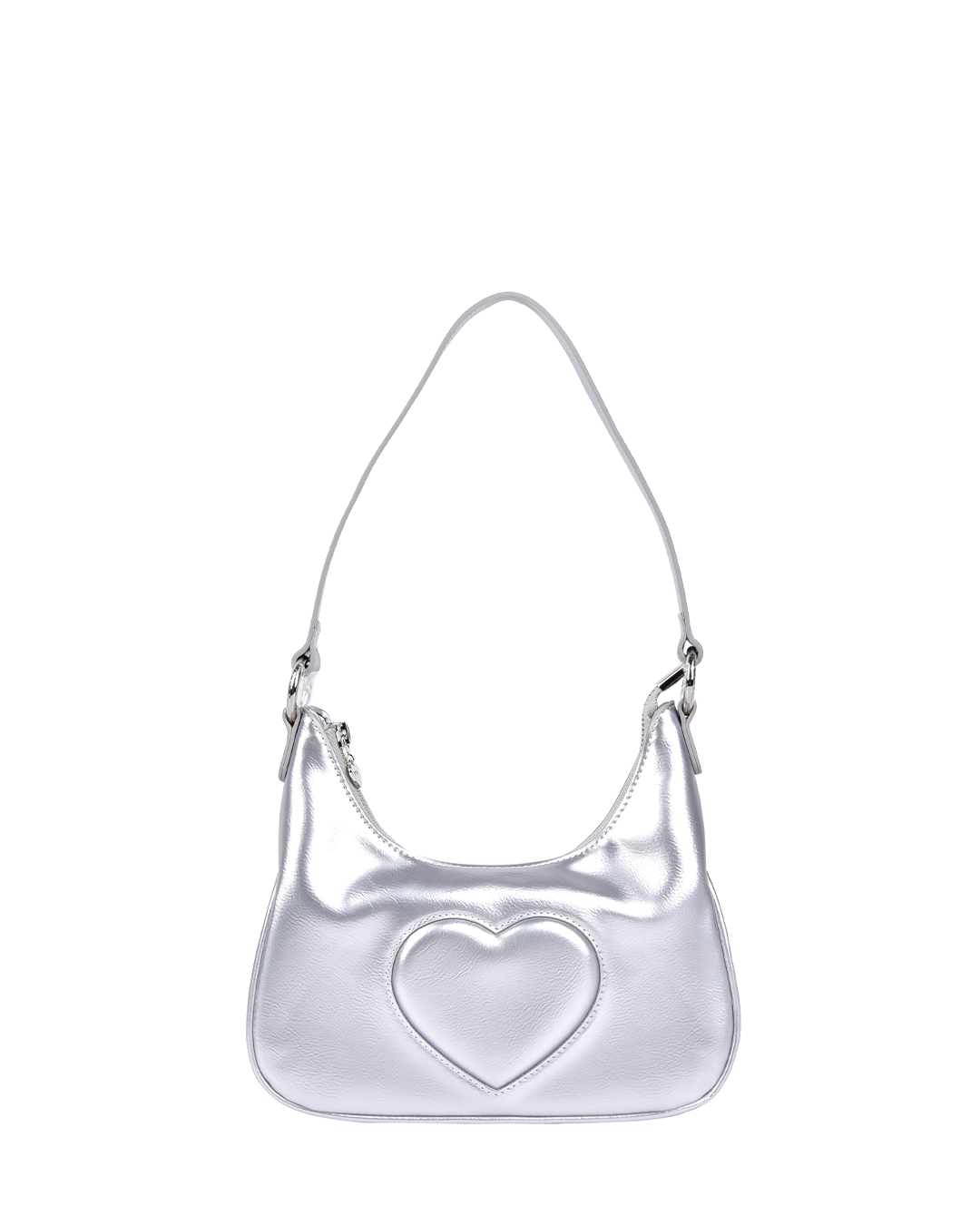 Recycled Silver Heart Shoulder Bag