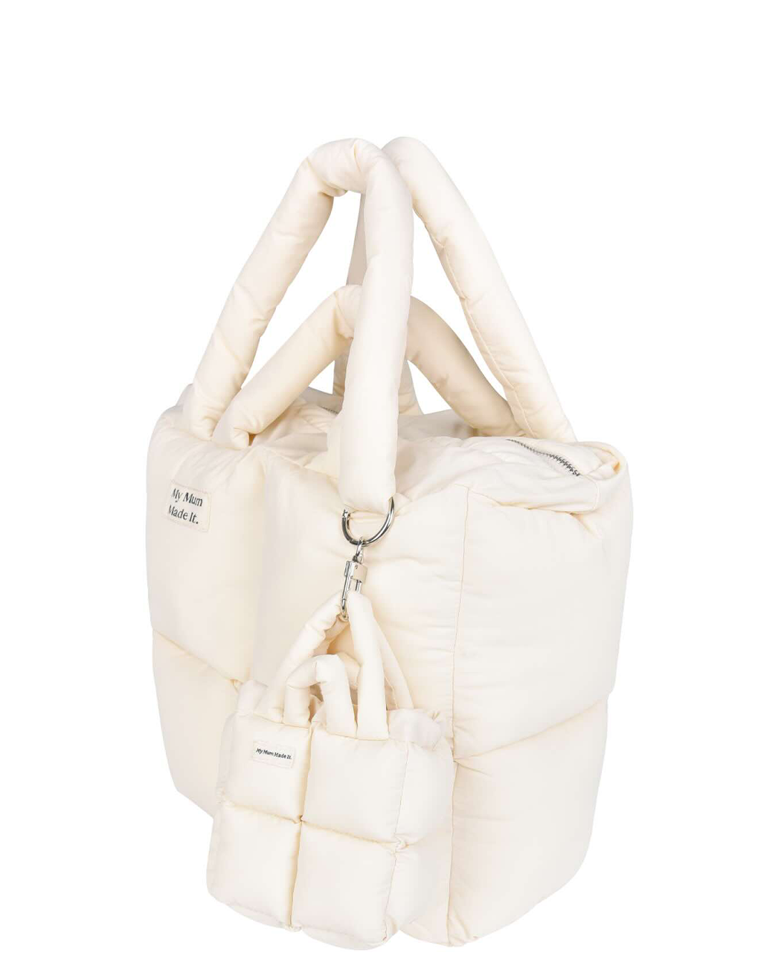 Puffer Tote Bag - Cream
