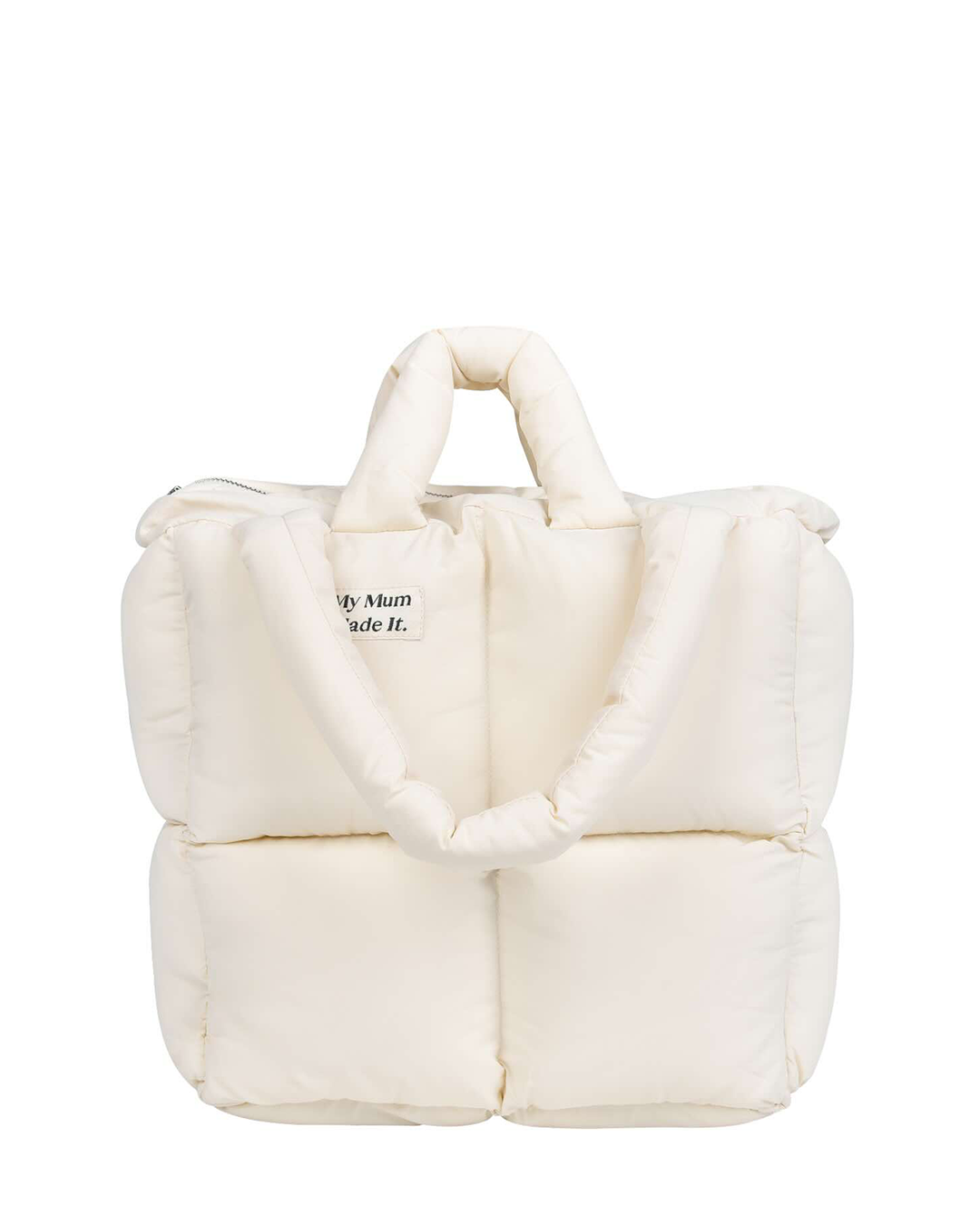 Puffer Tote Bag - Cream