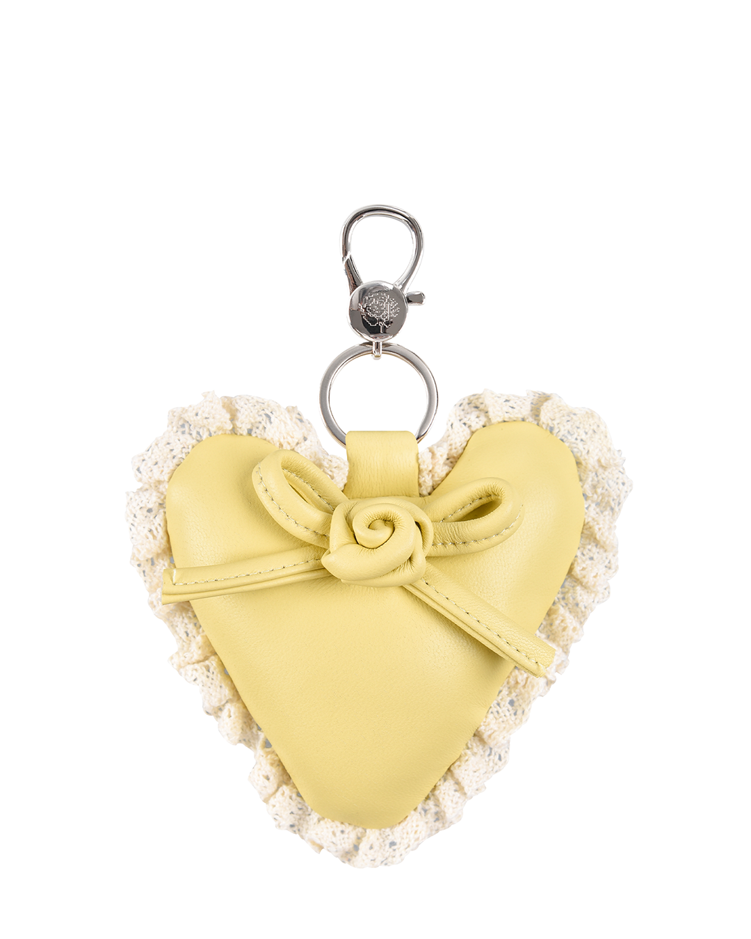 Rosette Heart Keychain Marigold