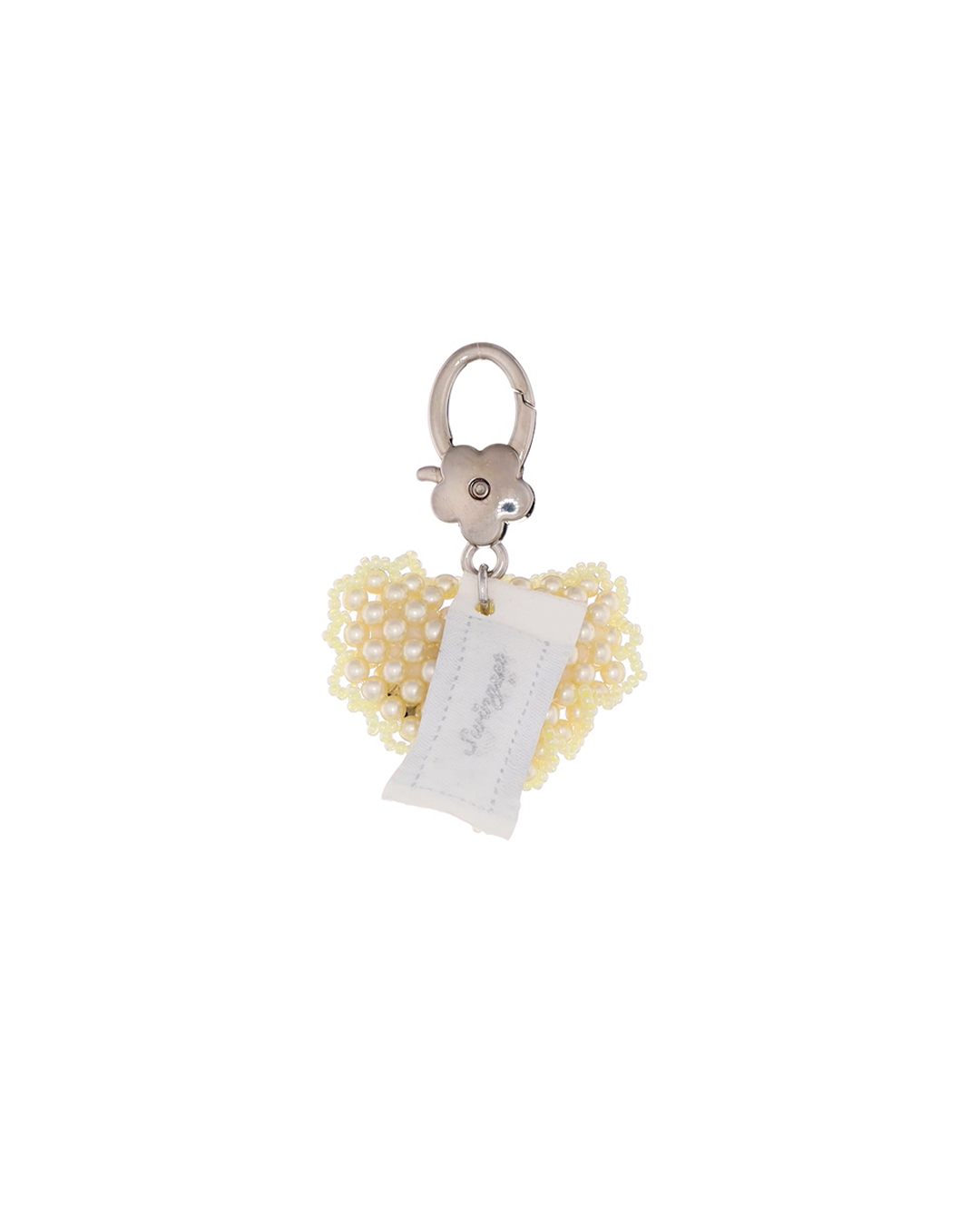 Citrine Heart Cushion Key Ring