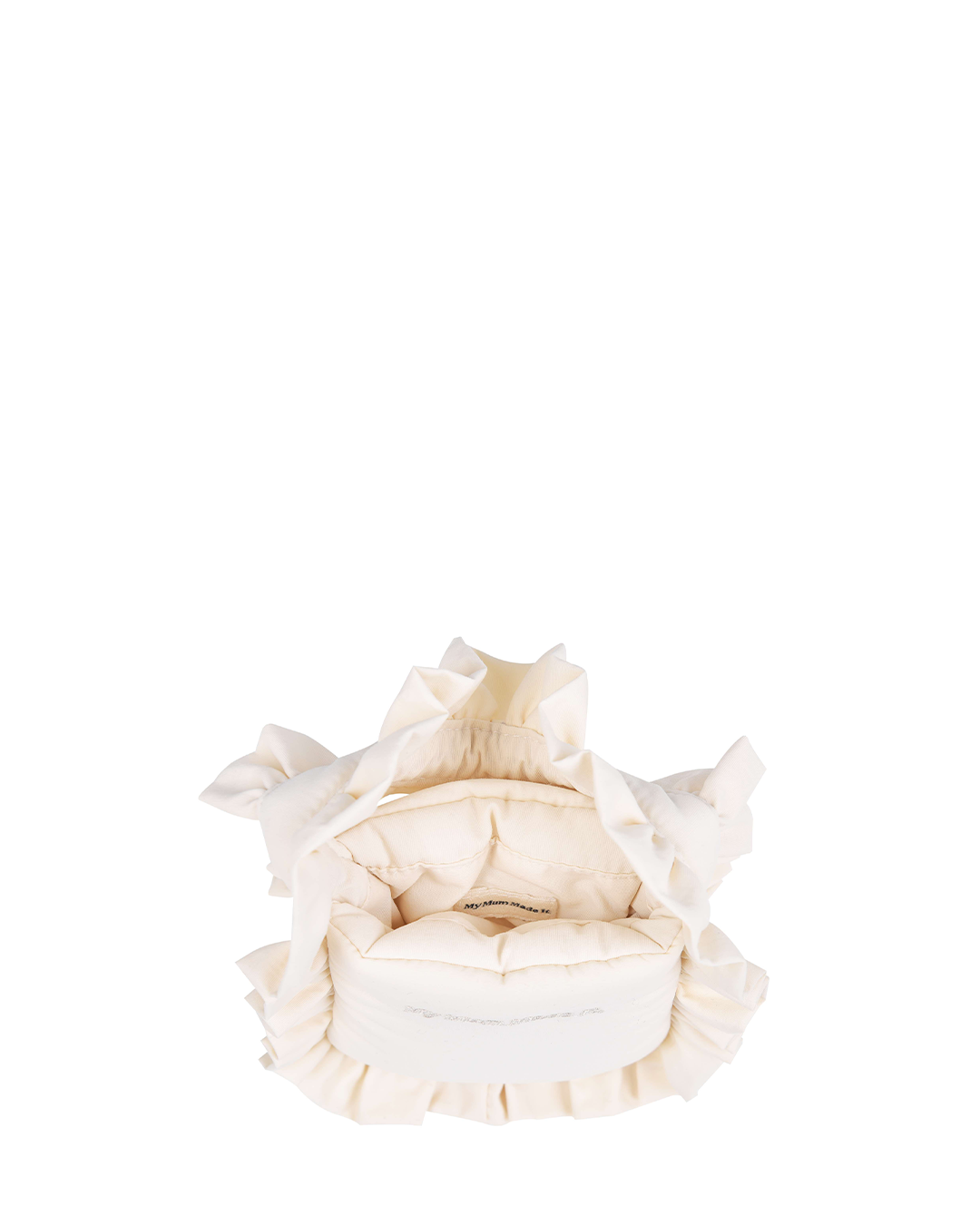 Mini Pillow Tote Keychain - Cream Frill