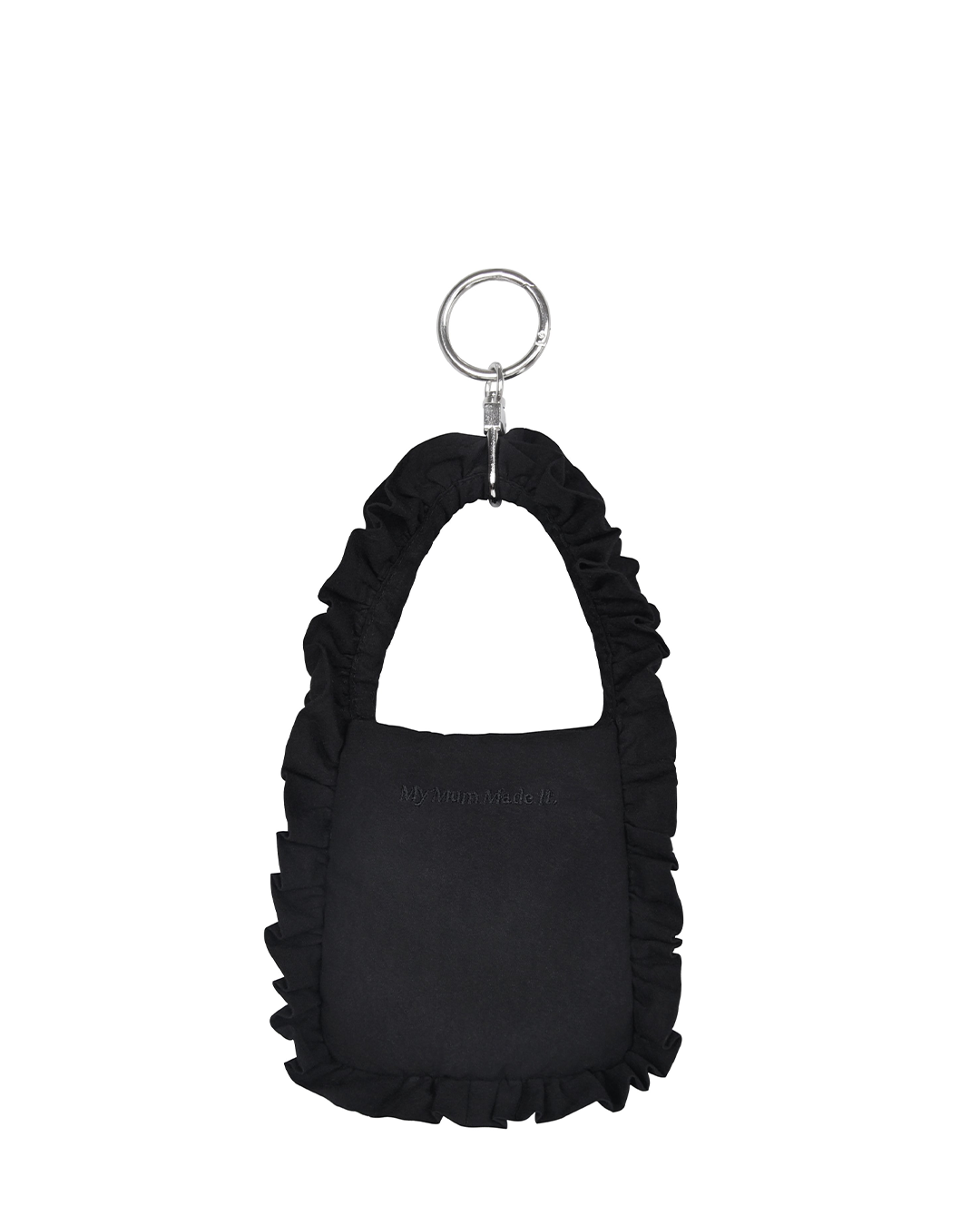 Mini Pillow Tote Keychain - Obsidian