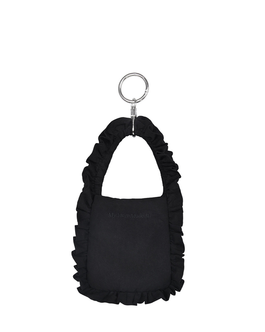 Mini Pillow Tote Keychain - Obsidian