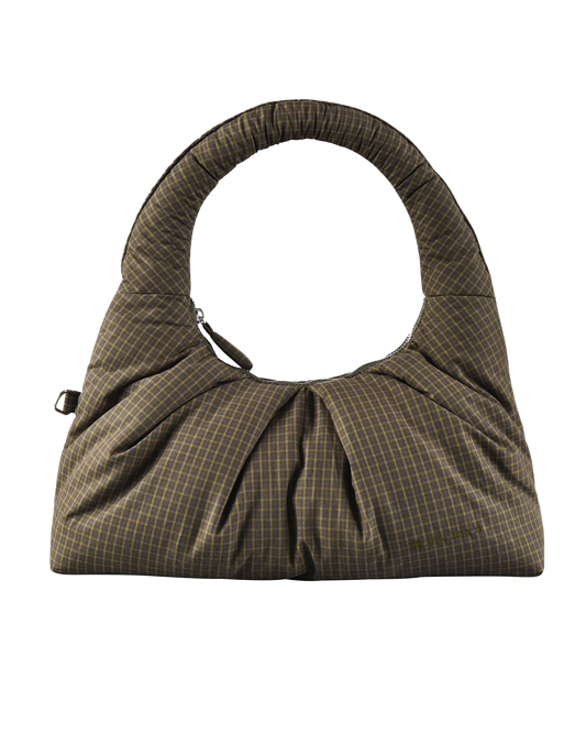 Mini Pleat Puffer Tote - Ivy Check