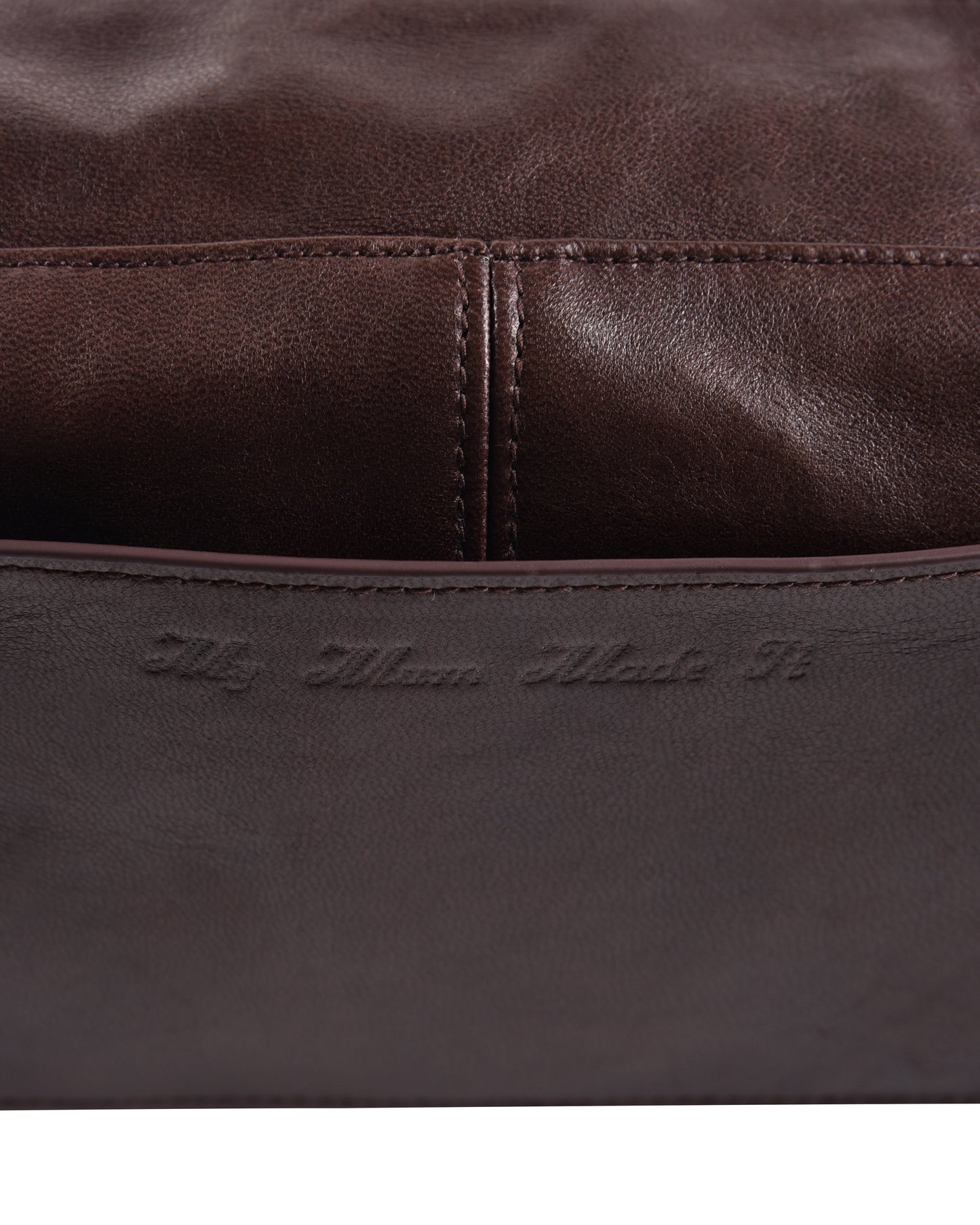 Leather Crochet Buckle Bag - Saddle