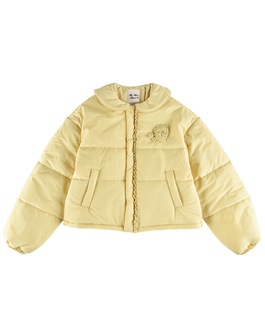 Rosette Puffer Jacket - Butternut