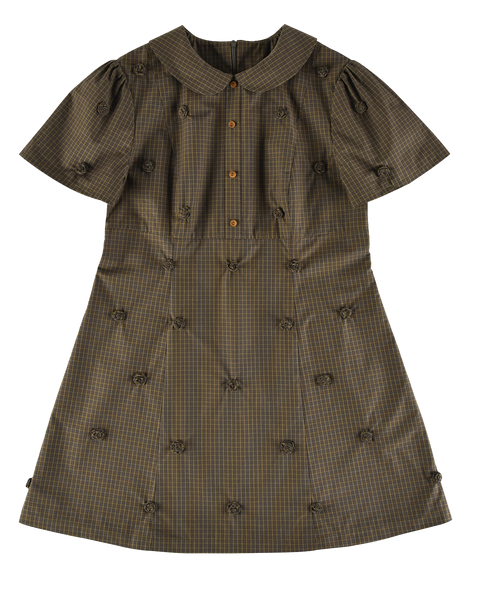 Dresses: Rosette Check Mini Dress - Ivy Check - My mum made it