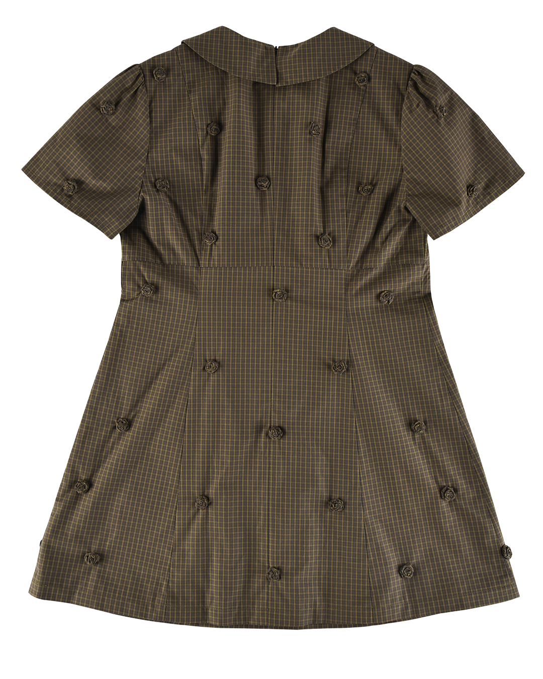 Rosette Check Mini Dress - Ivy Check