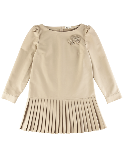 my mum made it pleat shirt dress Dresses: Dropwaist Pleat Dress - Fawn