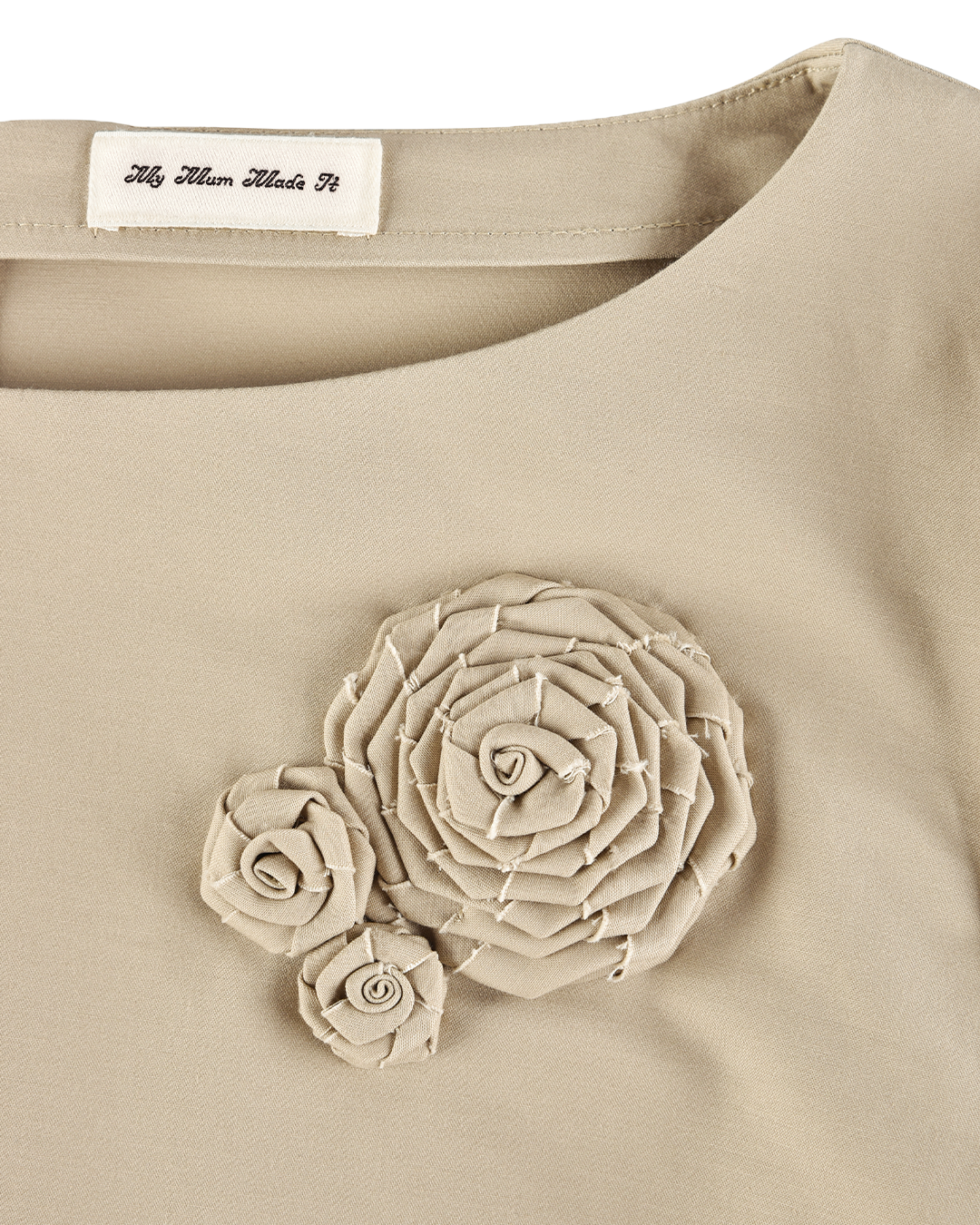 Dropwaist Pleat Dress - Fawn