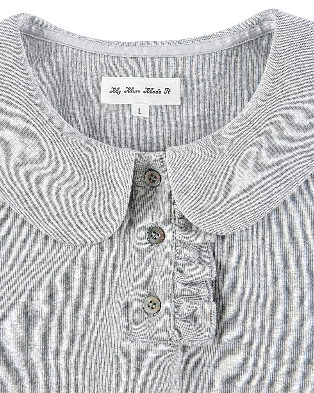 Polo Mini Long Sleeve Pleat Dress - Grey