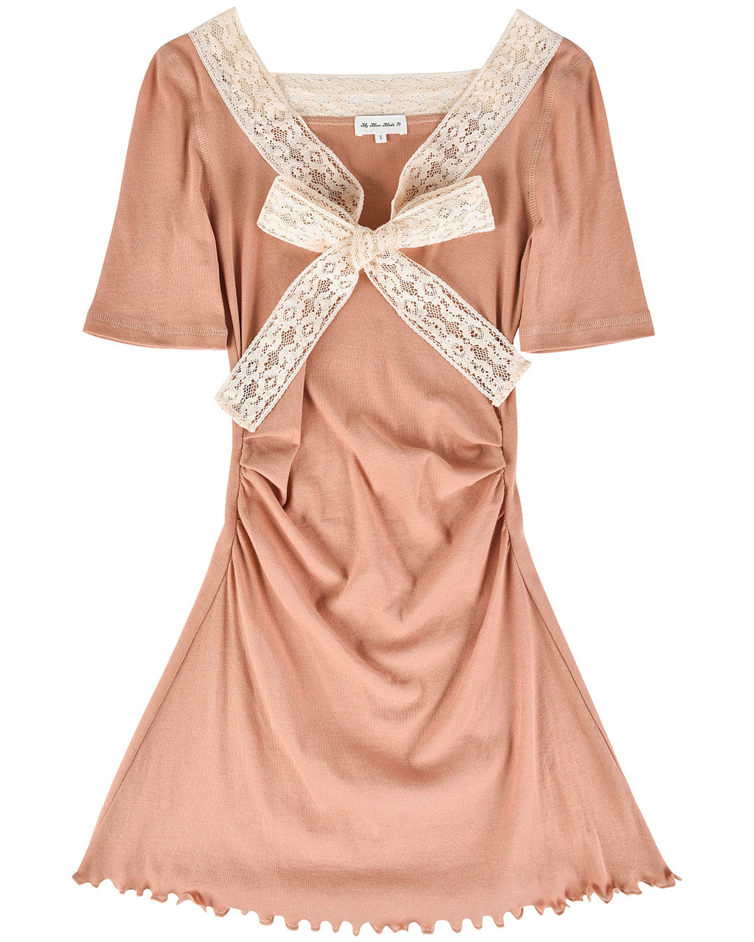 Lace Bow Mini Dress Veil