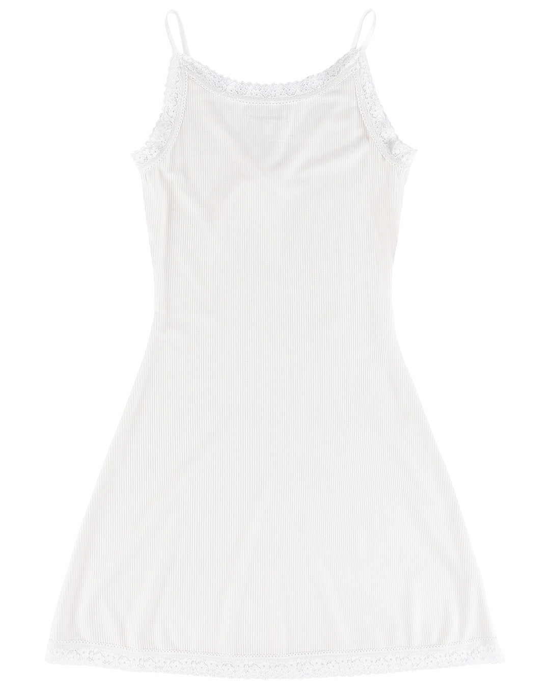 Dresses: Lisse Rib Camisole Dress - White - My mum made it S Dresses: Lisse Rib Camisole Dress - White - My mum made it S