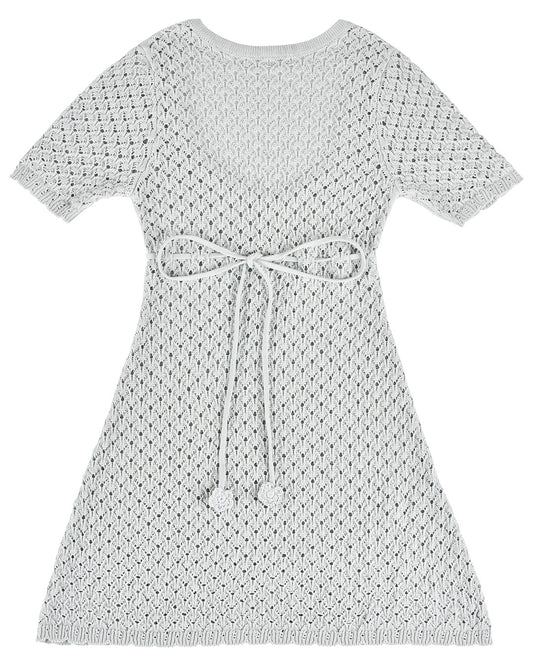 Laceweave Knit Dress - Mint