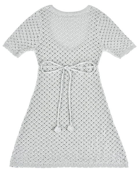 Laceweave Knit Dress - Mint, XS-S