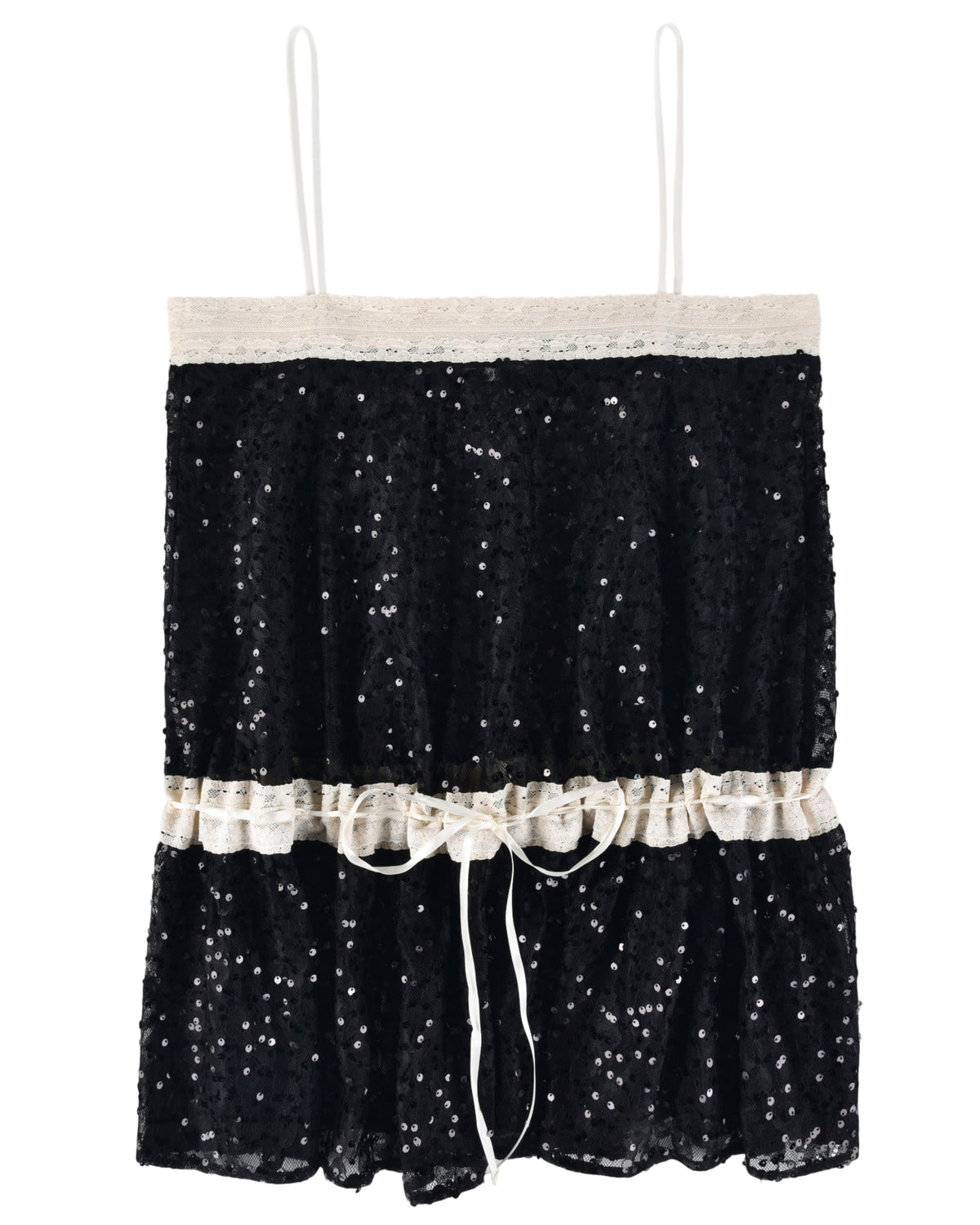 Lace Ribbon Dress - Dark Glimmer
