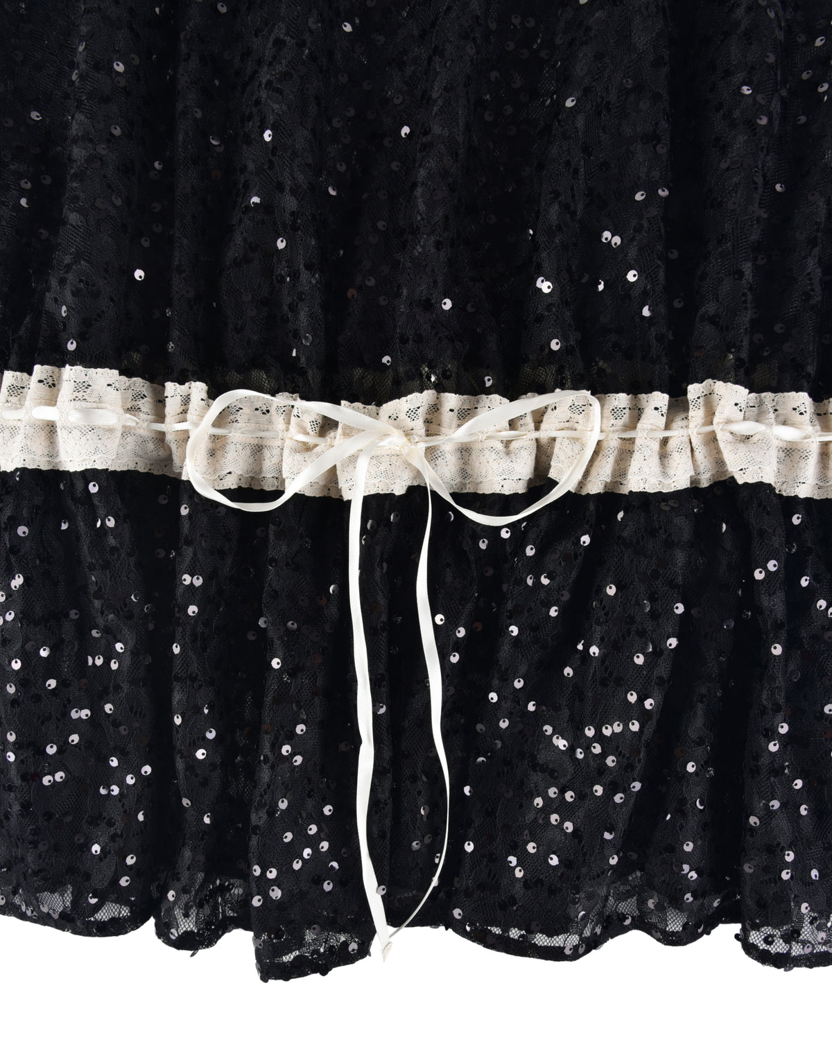 Lace Ribbon Dress - Dark Glimmer