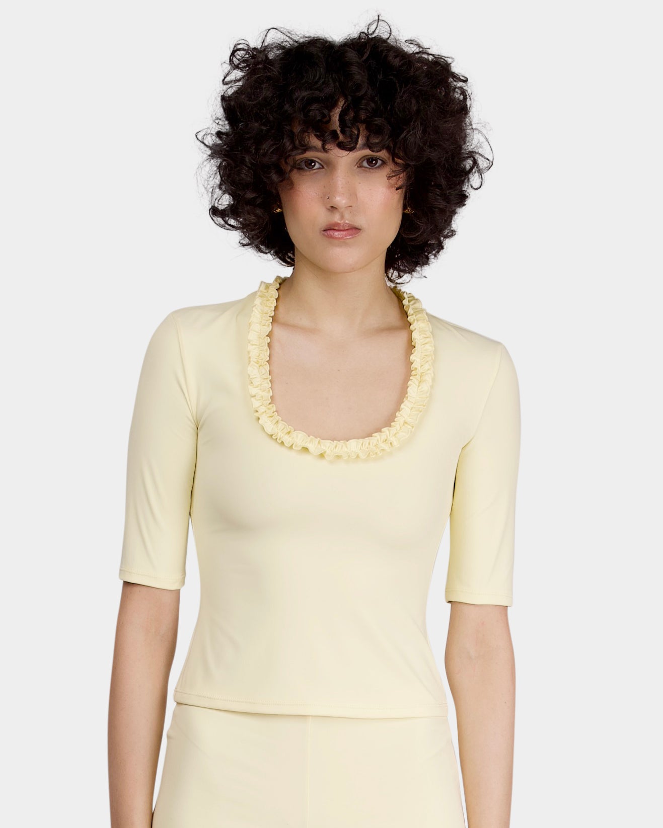 Ruffle Beach Top - Citrine